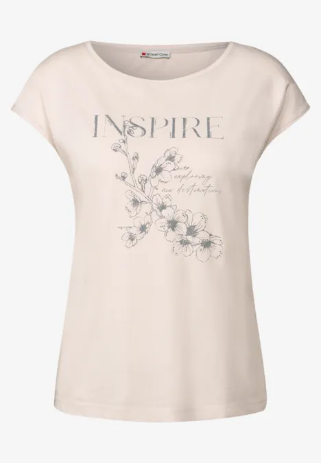 Shirt mit Print smooth sand beige