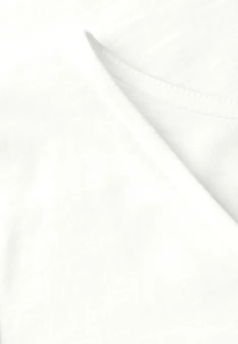 Basic T-Shirt in Unifarbe off white