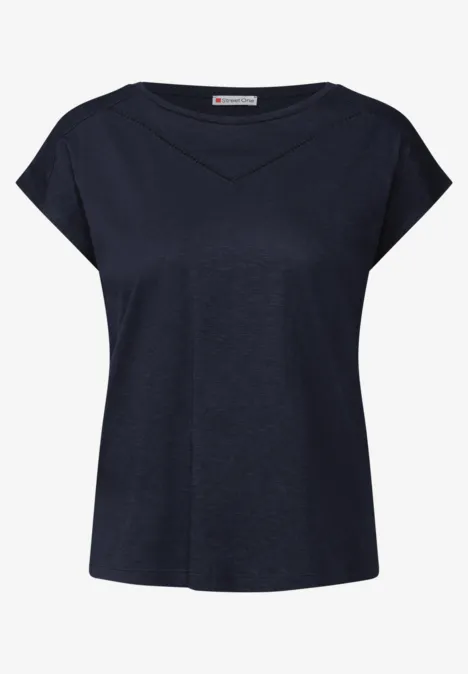 Shirt mit Deko-Tape deep blue