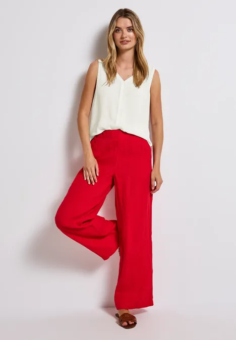 Materialmix Top mit Tape off white