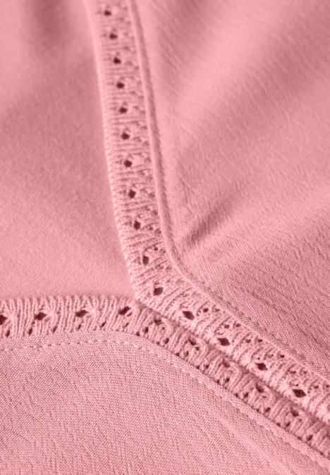 Materialmix Top mit Tape blush peach