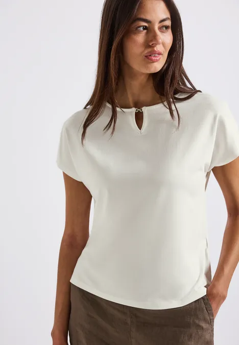 Shirt mit Cut-Out off white