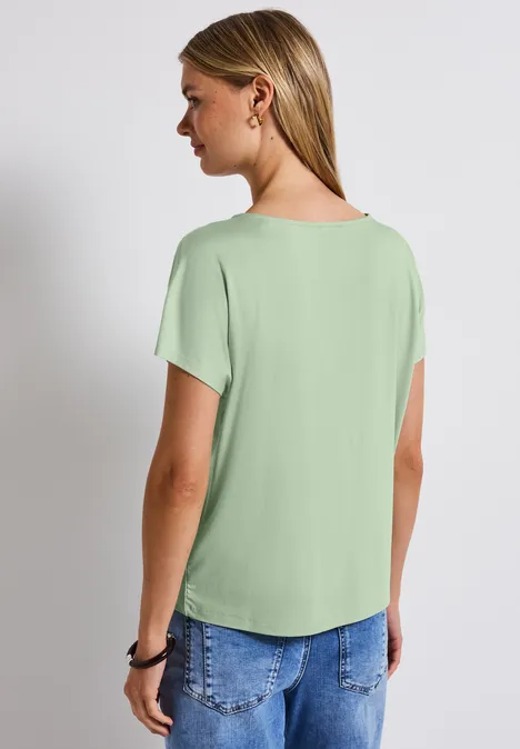 Shirt mit Cut-Out soft jade green