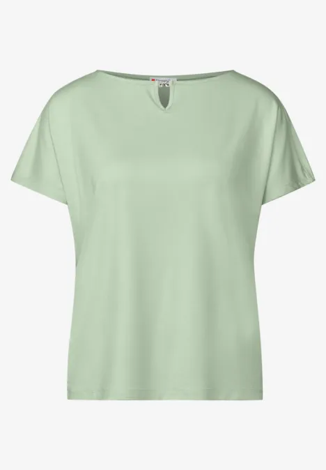 Shirt mit Cut-Out soft jade green