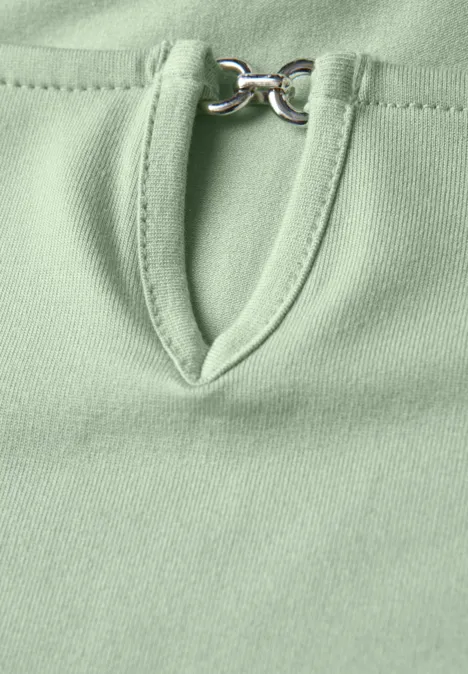 Shirt mit Cut-Out soft jade green