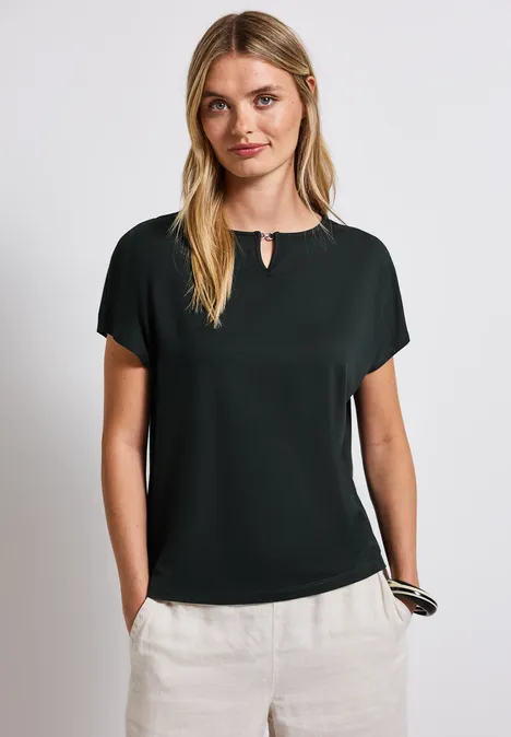 Shirt mit Cut-Out pine grove green