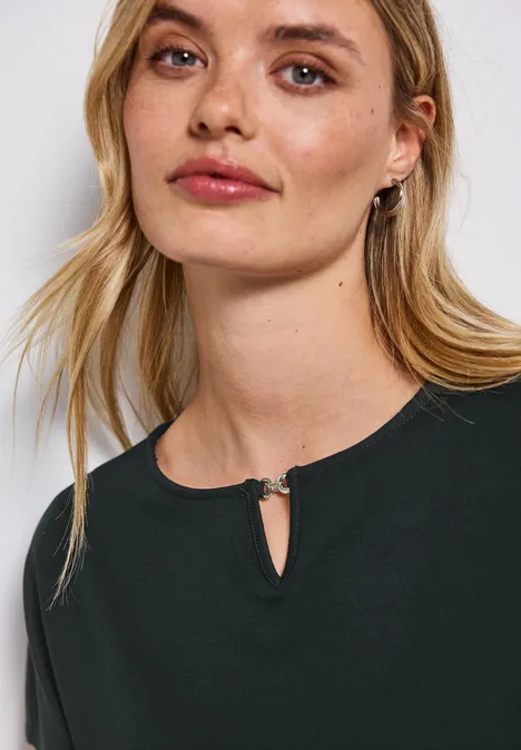 Shirt mit Cut-Out pine grove green