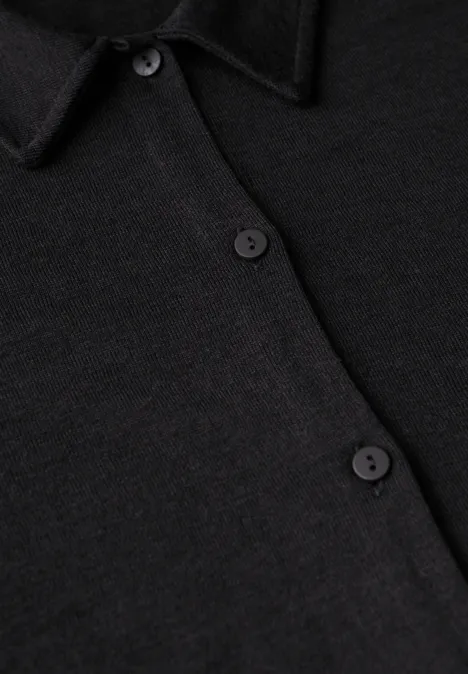 Leinen-Look Jacke Black