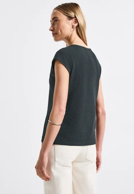 Shirt mit Herzausschnitt pine grove green