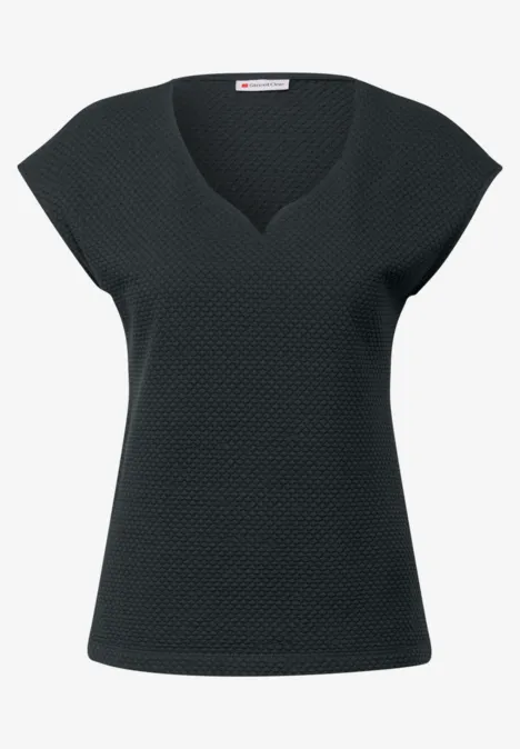 Shirt mit Herzausschnitt pine grove green