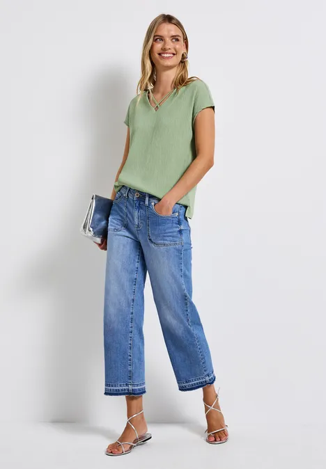 Shirt mit Bändern soft jade green