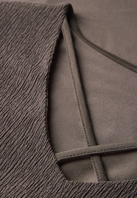 Shirt mit Bändern dark tumbled beige