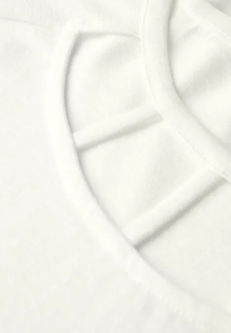Leinen-Look Shirt off white