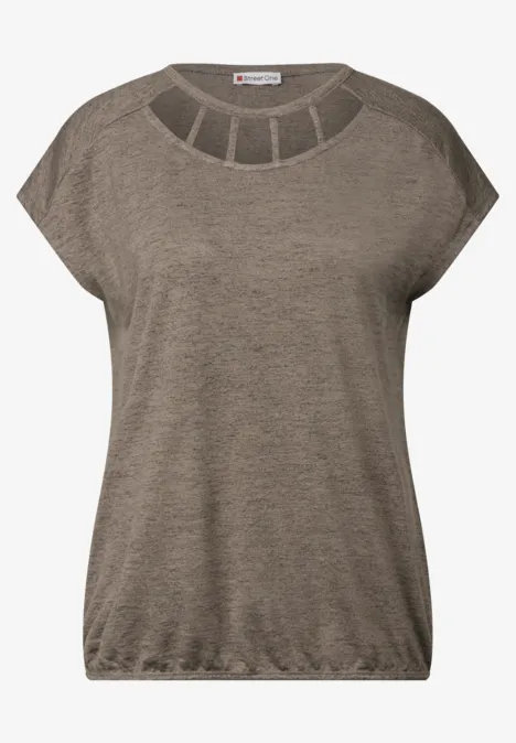 Leinen-Look Shirt dark tumbled beige
