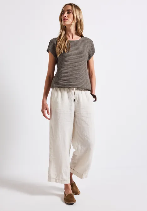 Strukturshirt dark tumbled beige