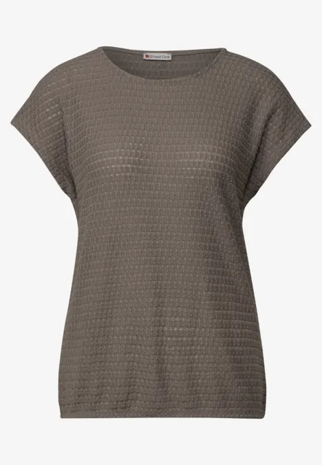 Strukturshirt dark tumbled beige