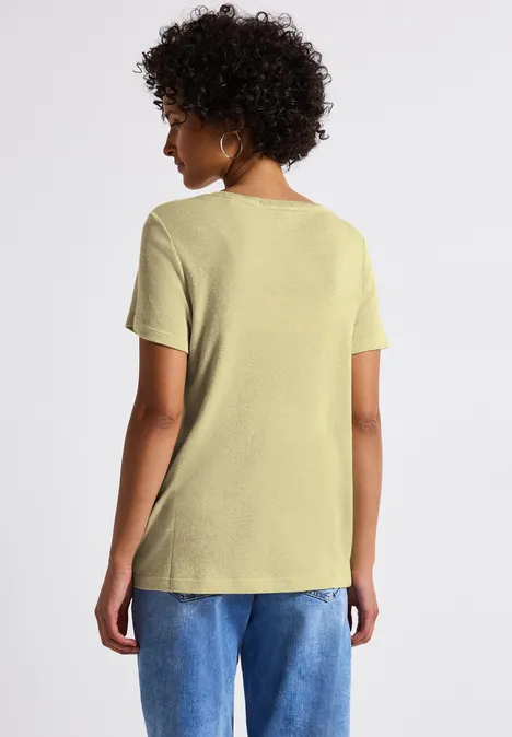 Glitzerndes T-Shirt buttercream yellow