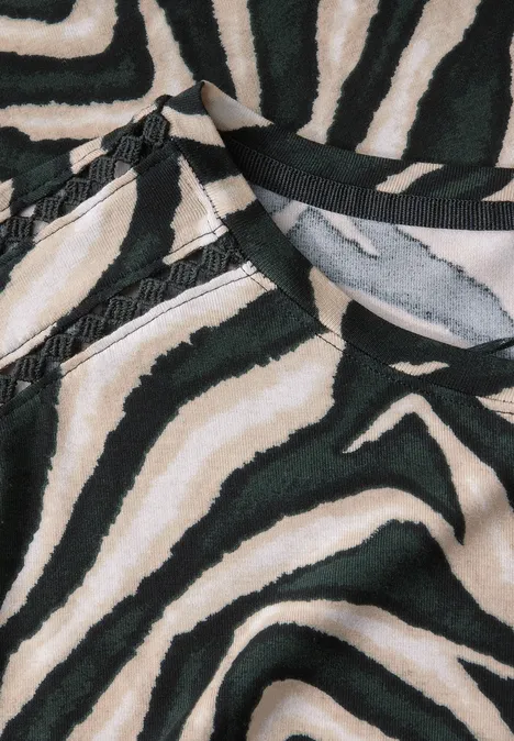 Shirt mit Häkeldetails pine grove green