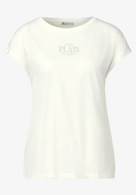 Basic Shirt mit Wording off white