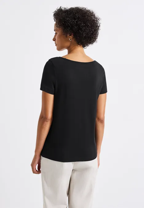 T-Shirt mit Print Black