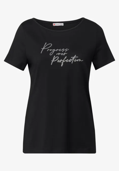 T-Shirt mit Print Black