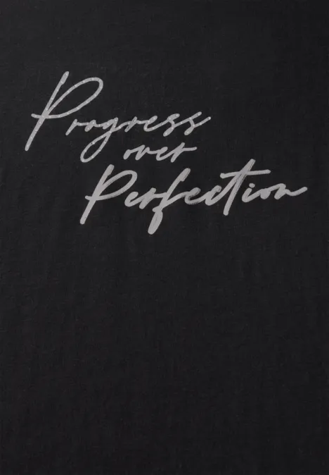 T-Shirt mit Print Black