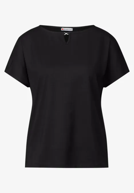 Jersey-Shirt mit Cut-Out Black Jersey-Shirt mit Cut-Out Black