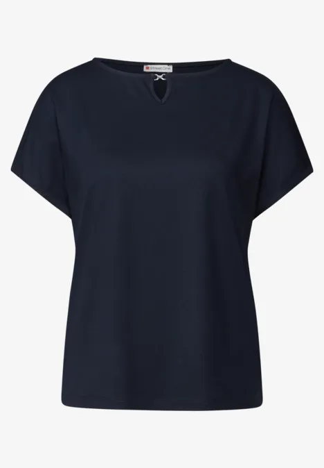 Jersey-Shirt mit Cut-Out deep blue