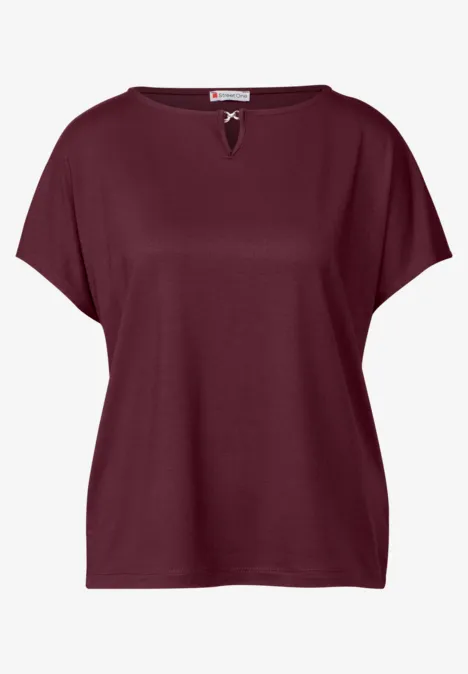 Jersey-Shirt mit Cut-Out dark cherry red Jersey-Shirt mit Cut-Out dark cherry red