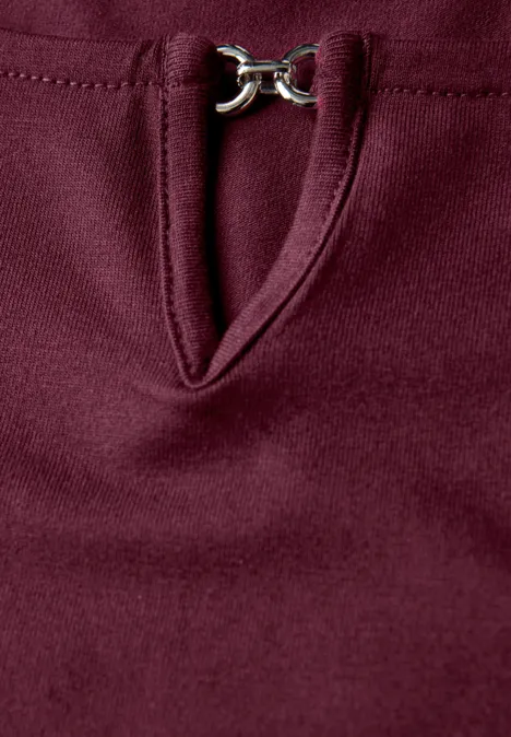 Jersey-Shirt mit Cut-Out dark cherry red Jersey-Shirt mit Cut-Out dark cherry red