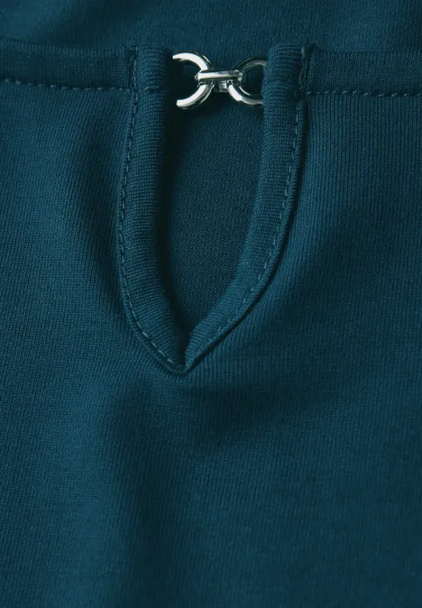 Jersey-Shirt mit Cut-Out tide blue