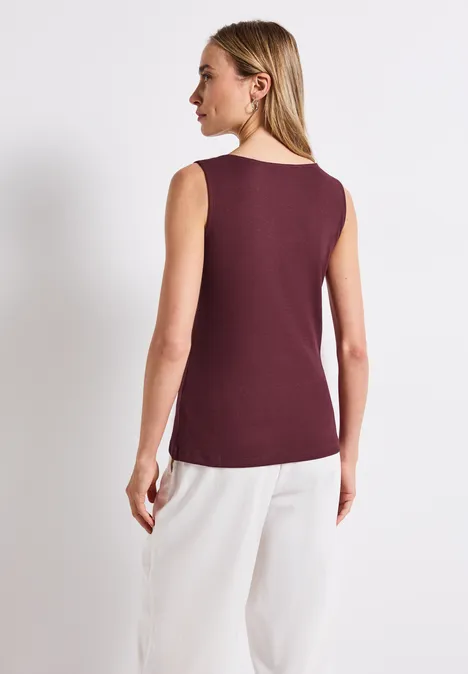 Top mit Herzausschnitt dark cherry red Top mit Herzausschnitt dark cherry red