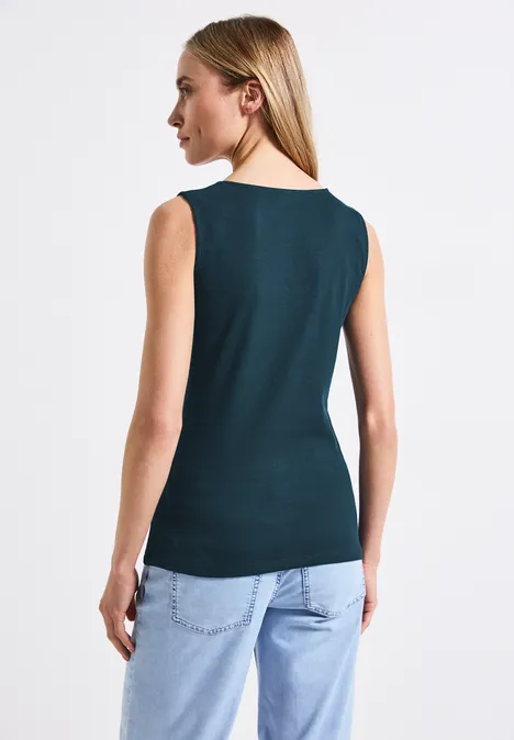 Top mit Herzausschnitt tide blue