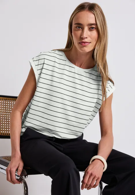 T-shirt à rayures off white