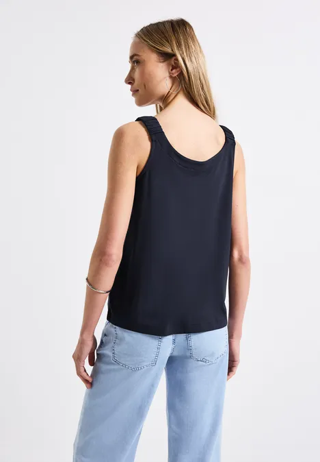 Top mit Raffung deep blue Top mit Raffung deep blue