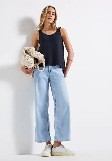Top mit Raffung deep blue Top mit Raffung deep blue