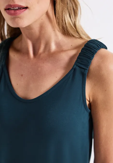 Top mit Raffung tide blue Top mit Raffung tide blue