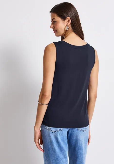 V-Neck Top deep blue V-Neck Top deep blue