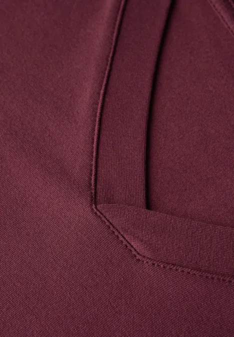 V-Neck Top dark cherry red
