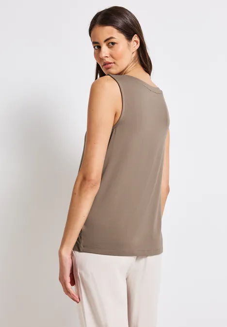 V-Neck Top dark tumbled beige V-Neck Top dark tumbled beige