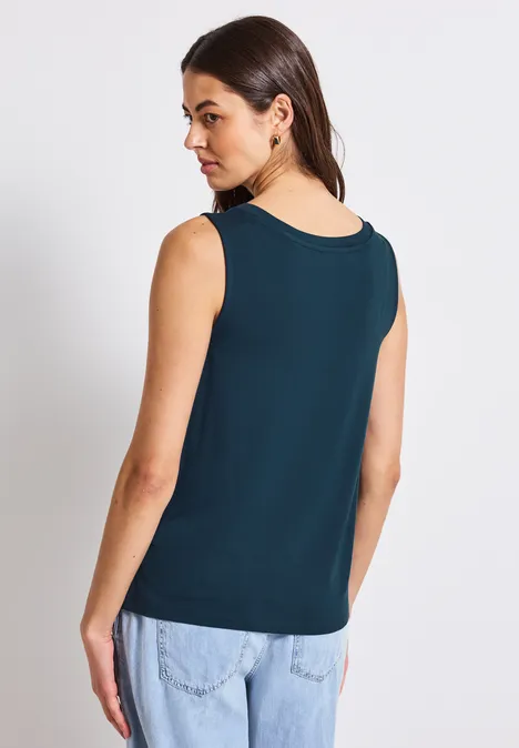 V-Neck Top tide blue