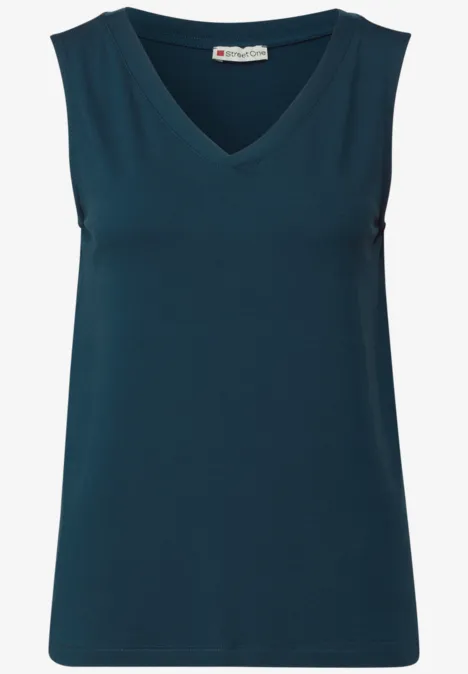 V-Neck Top tide blue
