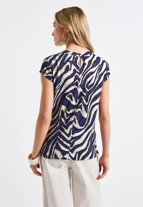 Gemustertes Jersey-Shirt deep blue Gemustertes Jersey-Shirt deep blue