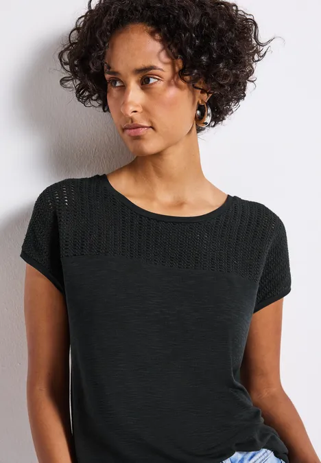 Shirt mit Spitzendetails pine grove green Shirt mit Spitzendetails pine grove green