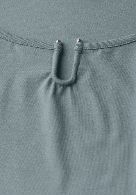 Jersey-Shirt mit Cut-Out arona blue