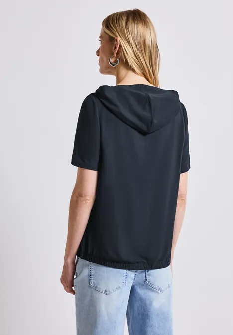 T-Shirt mit Kapuze deepwater blue