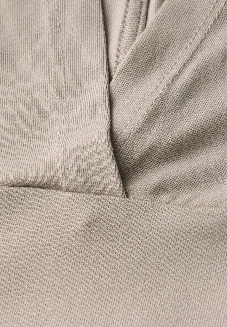 T-Shirt mit Kapuze morning beige
