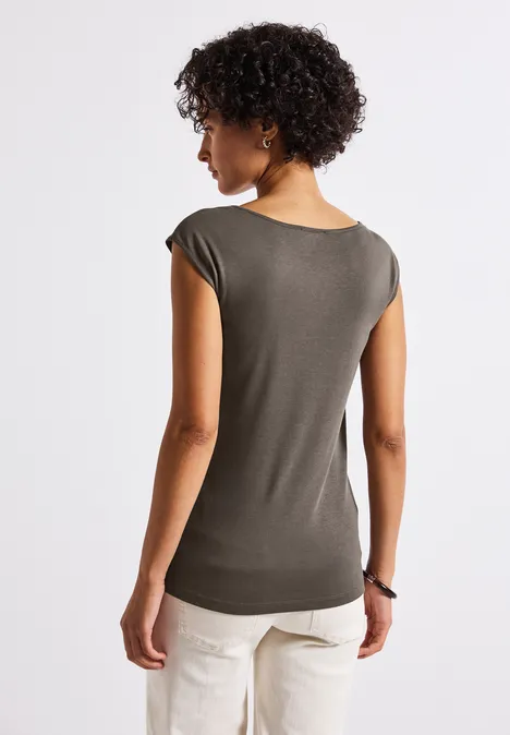 Shirt mit Cut-Out nomad brown
