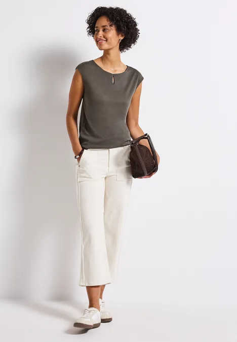 Shirt mit Cut-Out nomad brown