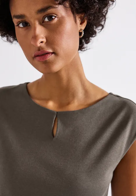 Shirt mit Cut-Out nomad brown